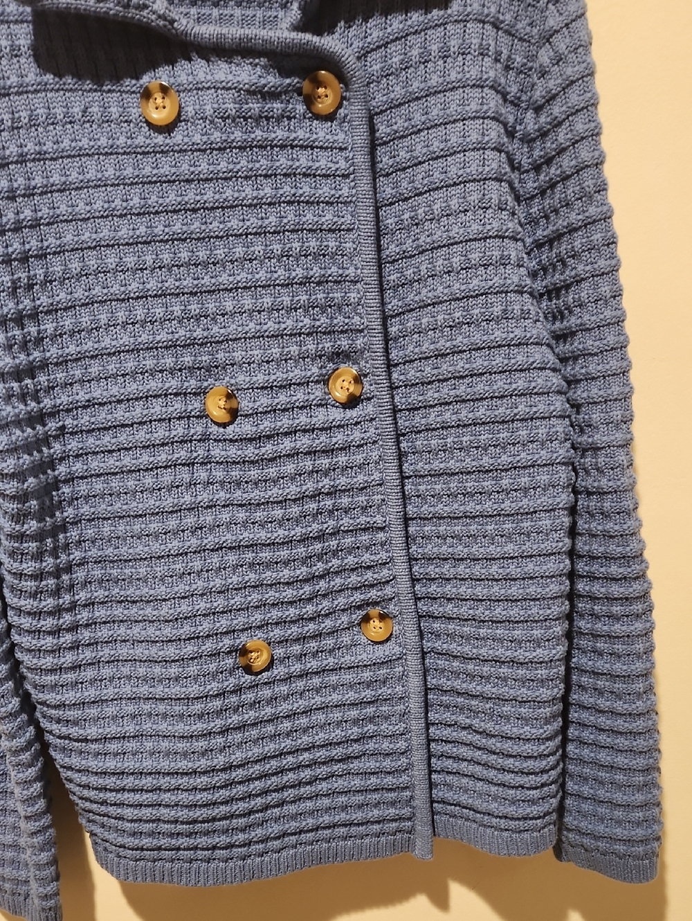 ❤️ ANN TAYLOR TEXTURED STITCH CARDIGAN SWEATER JACKET, MEDIUM - Picture 6 of 9